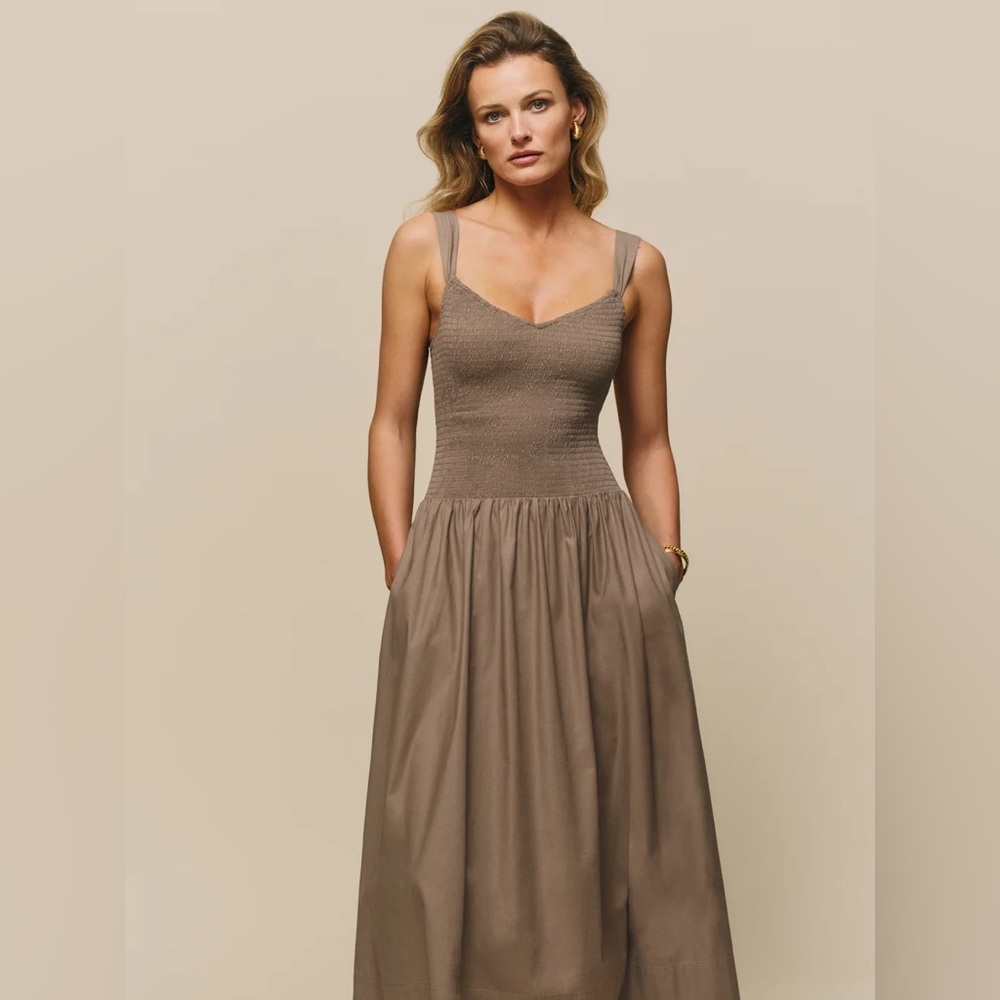 Reformation Sariah Dress Brown - Size 6